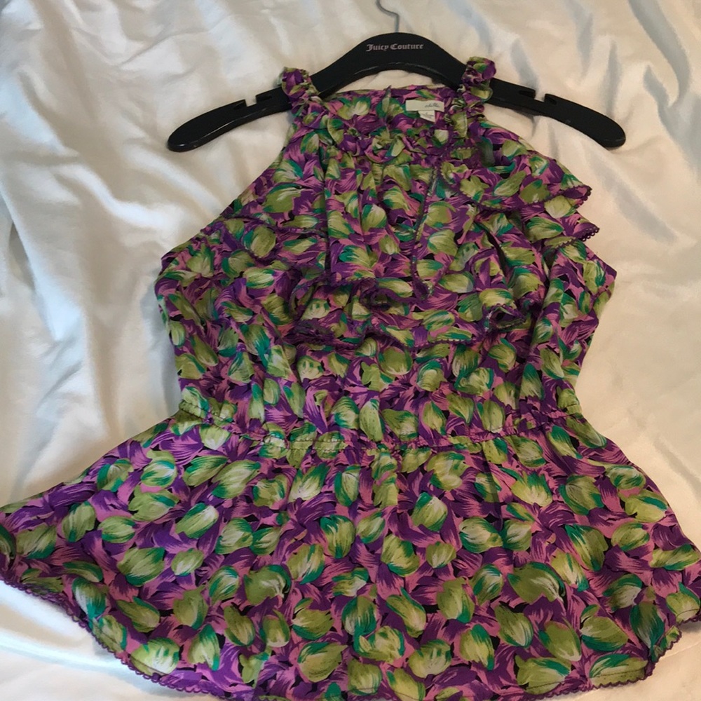 Multicolored sleeveless blouse